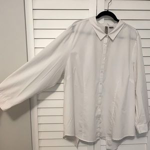 White button up shirt with back details